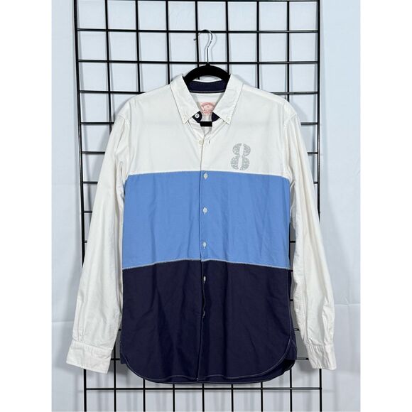 Brooks Brothers LS Shirt Mens M Blue‎ All Supima Cotton X Slim Coastal Preppy - Picture 1 of 10